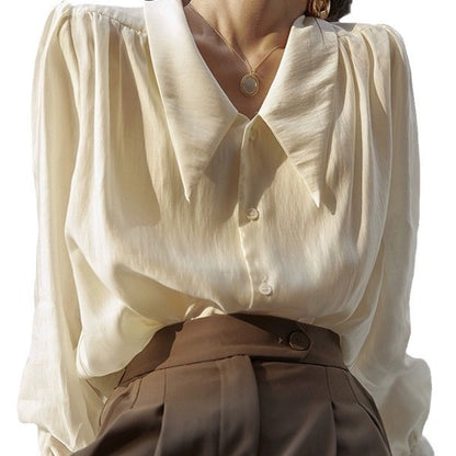 French Style Doll Collar Shirt for Women (Long Sleeve)