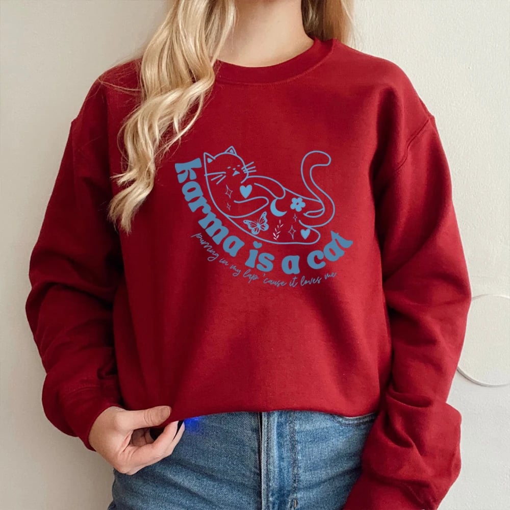 Retro Crew Neck Sports Sweater for Women