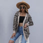 Striped Loose Knit Cardigan Sweater for Women
