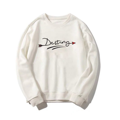 Loose Long-Sleeved Printed Sweater for Women