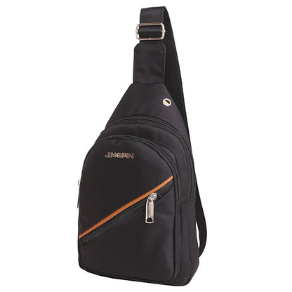 Waterproof Nylon Chest Bag for Men, Shoulder Crossbody