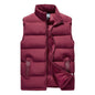 Men's Thick Warm Vest with Stand Collar for Fall/Winter