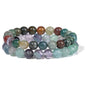 Men's Retro 8mm Natural Stone Bead Bracelet