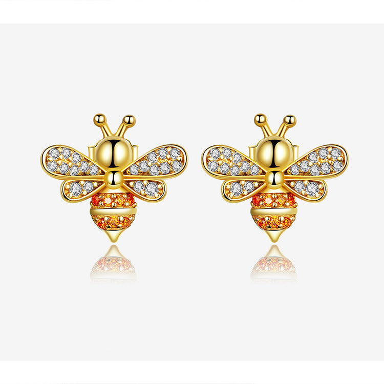 S925 Silver Bee Earrings and Studs