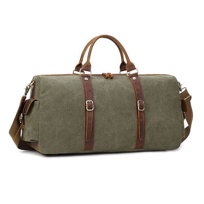 Vintage Leather Travel Bag for Men - Large Capacity