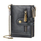 Men's Short Wallet with Double Zippers (European & American)