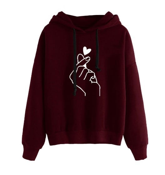 Casual Printed Hooded Sweater for Women