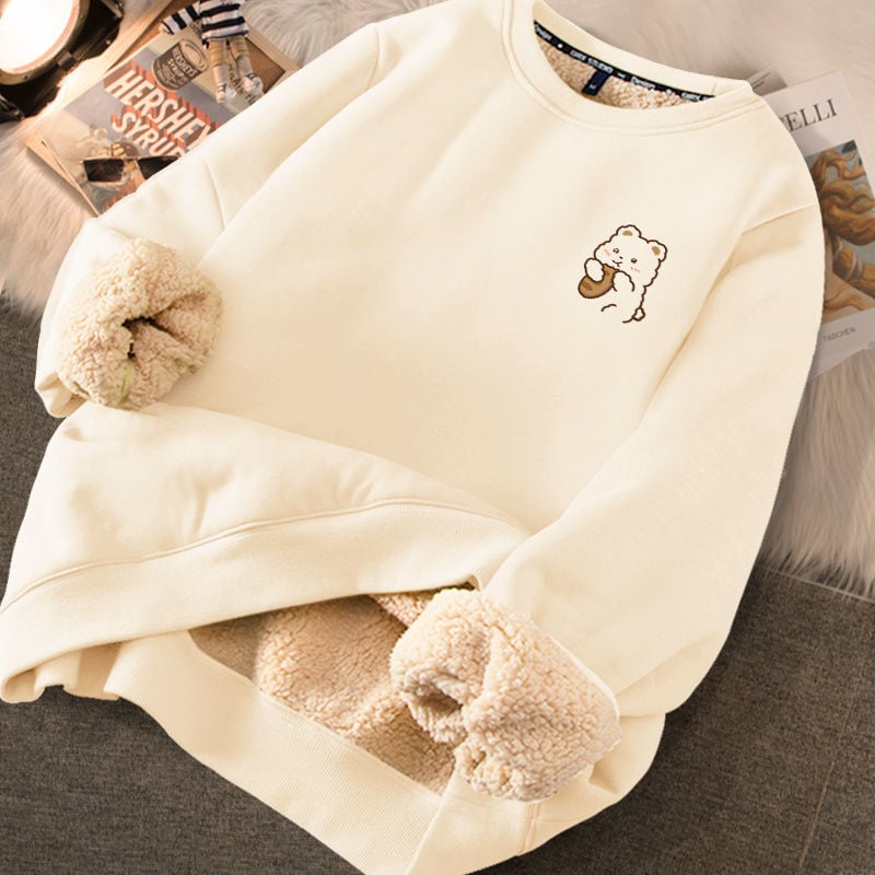 Thickened Printed Sweater for Women