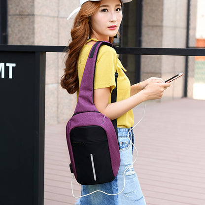Waterproof USB Multi-Layer Crossbody Bag for Men