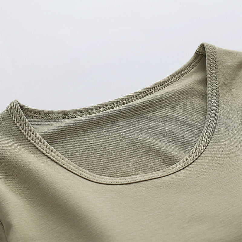 Autumn Long Sleeve Top with Built-in Bra for Women
