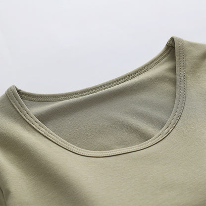 Autumn Long Sleeve Top with Built-in Bra for Women