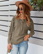 Solid Color Blouse and Sweater for Women