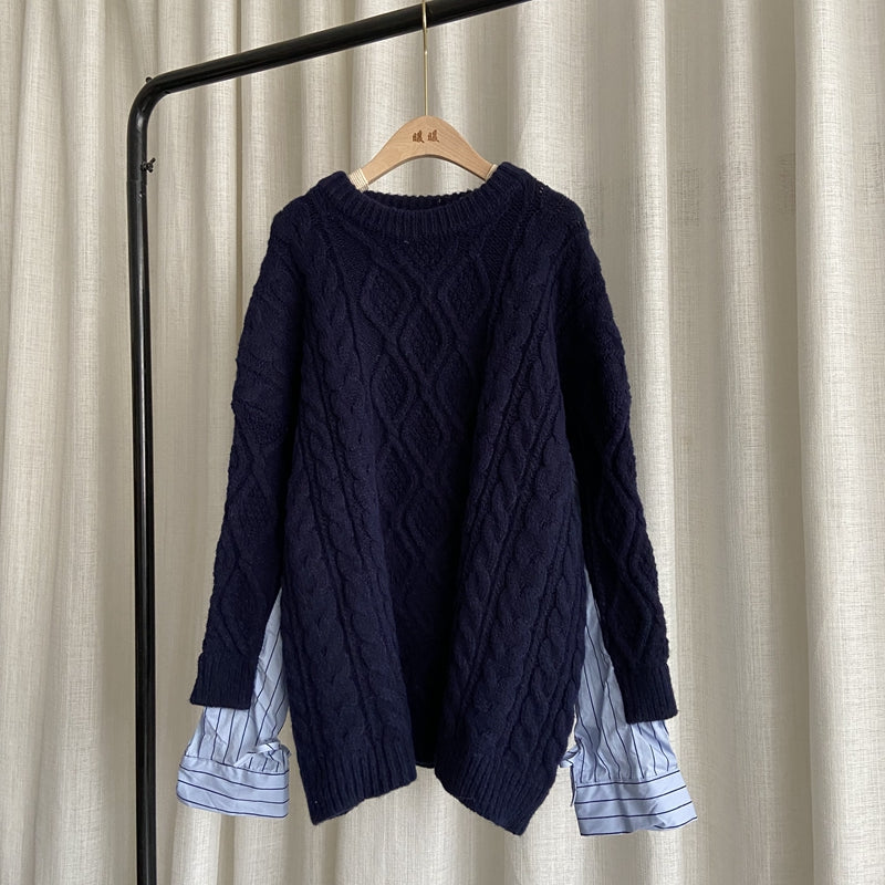 Large Size Slimming Knit Sweater for Women