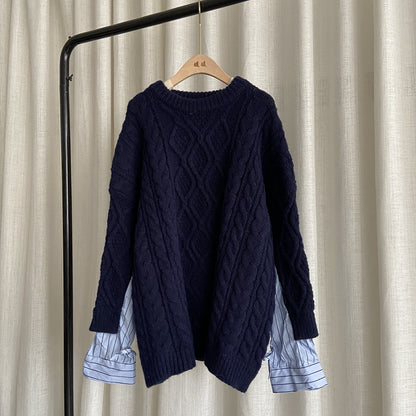 Large Size Slimming Knit Sweater for Women
