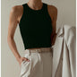 Women’s Knitted Vest - Summer 2023 Solid Color Top