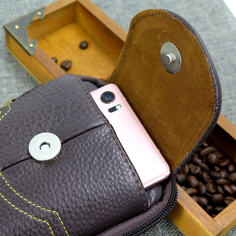 Vintage Genuine Leather Multifunctional Waist Bag for Men