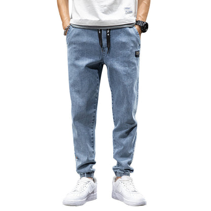 Men's Loose Fit Jogger Jeans with Drawstring (Plus Size)