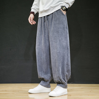 Retro Loose Fit Stretchy Men's Casual Pants