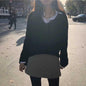 Japanese Style V-neck Sweater for Women