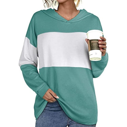 Hooded Long-Sleeved Casual Sweater for Women