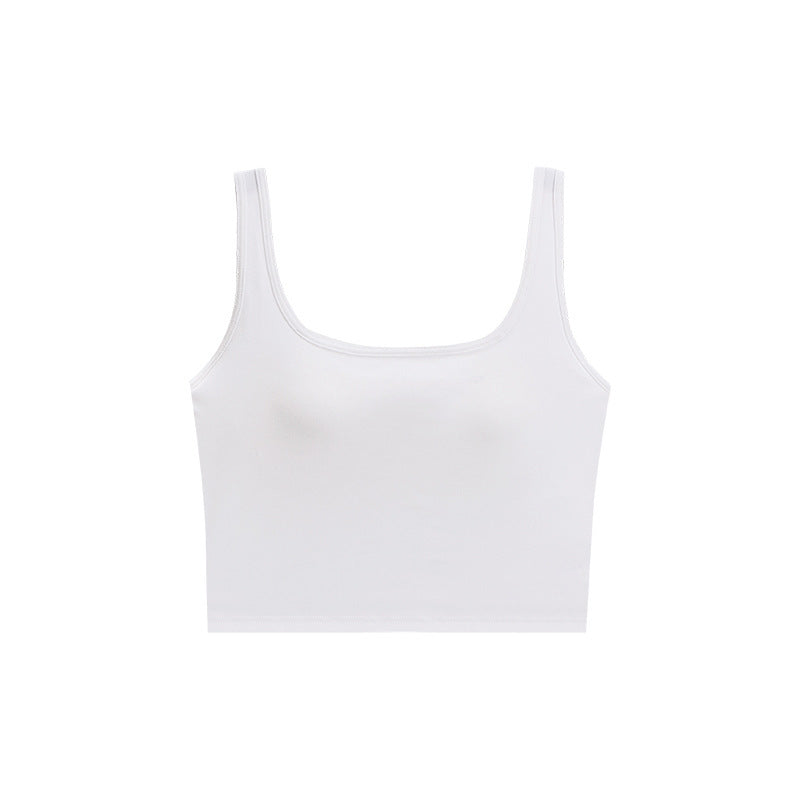 Cropped Sleeveless Top with Built-in Bra for Women