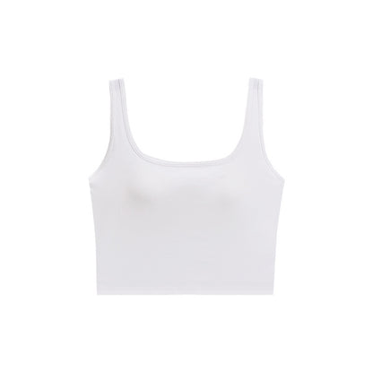 Cropped Sleeveless Top with Built-in Bra for Women