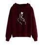 Casual Printed Hooded Sweater for Women
