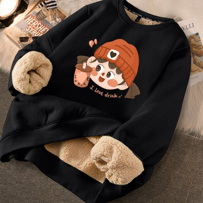 Thickened Printed Sweater for Women