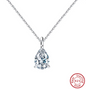 Lustre Drop S925 Sterling Silver Zircon Necklace