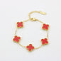 High-End Four Leaf Clover Bracelet in Titanium Steel