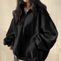 Fleece-lined Hooded Pullover Sweater for Women