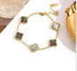 High-End Four Leaf Clover Bracelet in Titanium Steel