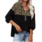 Leopard Print Hooded Casual Sweater for Women