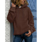 Solid Color Crew Neck Sweater for Women