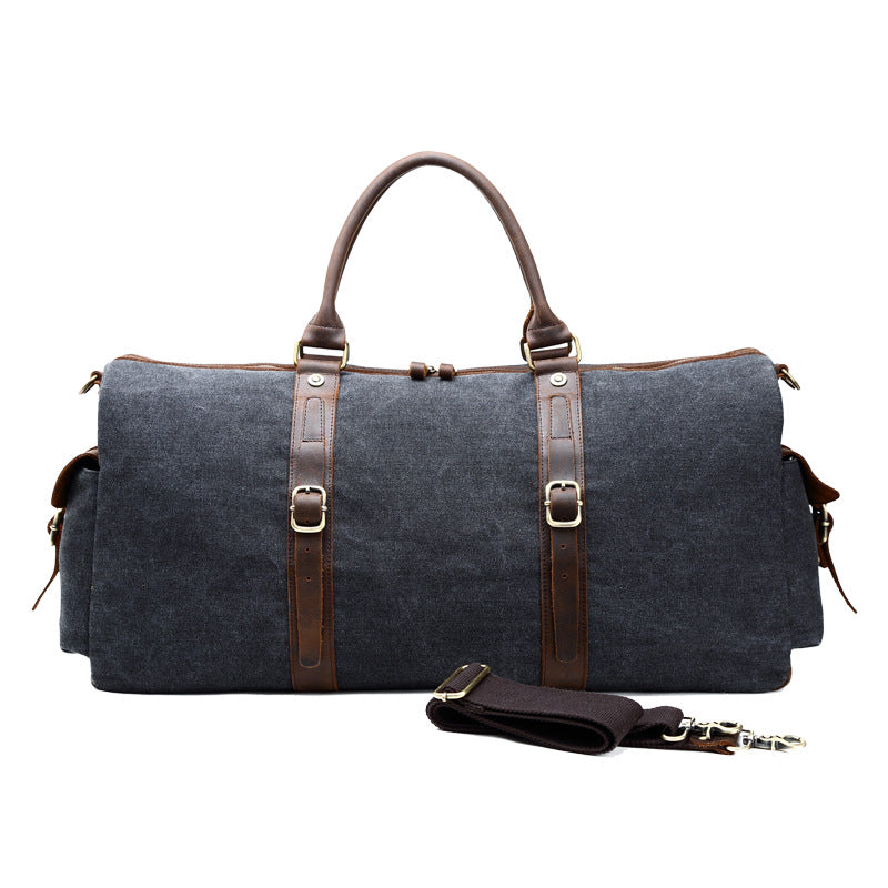 Vintage Leather Travel Bag for Men - Large Capacity