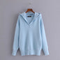 Soft Solid Color Knitted Sweater for Women