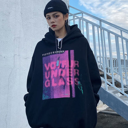 Hooded Black Sweater for Women - Harajuku Style