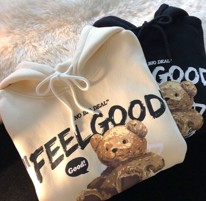 Thickened Fleece Bear Hooded Sweater for Women