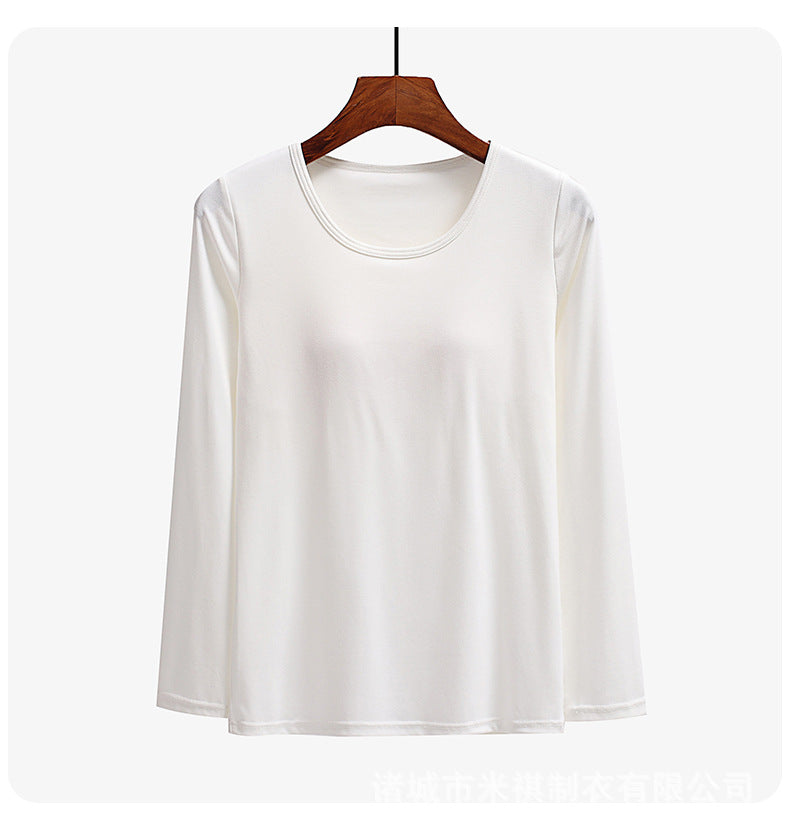 Autumn Long Sleeve Top with Built-in Bra for Women
