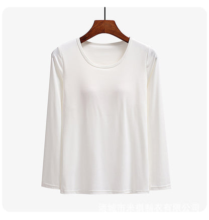 Autumn Long Sleeve Top with Built-in Bra for Women