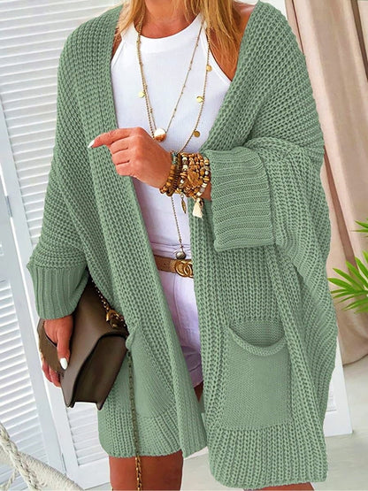 Bat Sleeve Winter Cardigan Sweater for Women