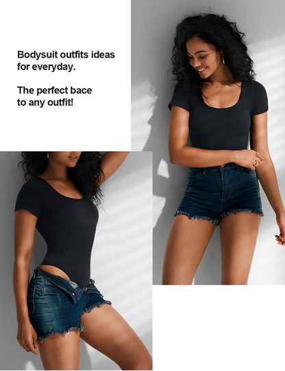 Square-Neck Seamless Corset Top