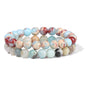 Men's Retro 8mm Natural Stone Bead Bracelet