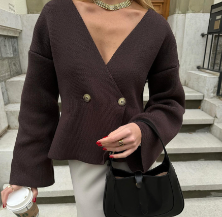 Solid Knit Cardigan Top