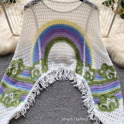 Striped Colorblock Knit Pullover Sweater for Women