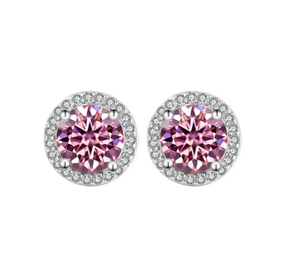Moissanite Elegance S925 Sterling Silver Stud Earrings