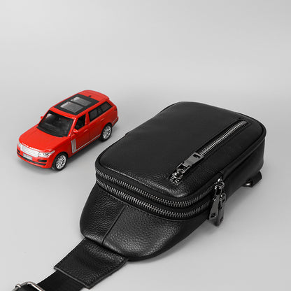 Genuine Leather Small Sling Bag for Men Outdoors