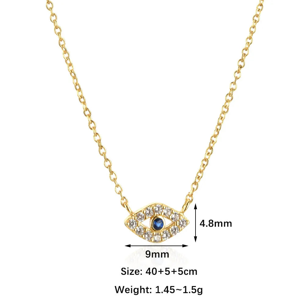 S925 Sterling Blue Eye Necklace