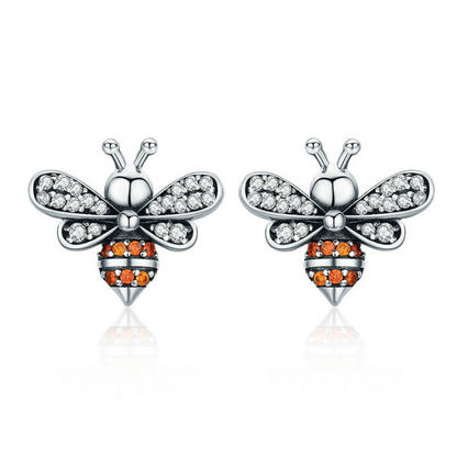 S925 Silver Bee Earrings and Studs
