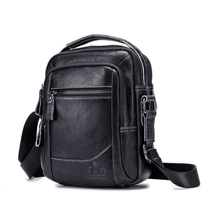 Retro Vertical Square Bag for Men in Cowhide